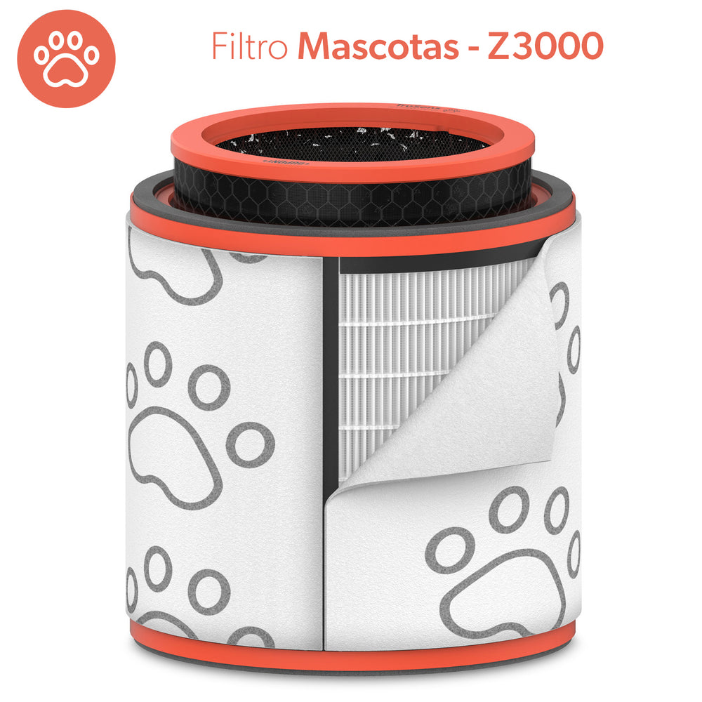 Filtro HEPA + MASCOTAS, Grande para Purificador de Aire TruSens Z3000