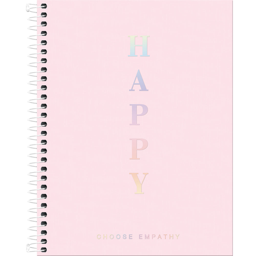 Cuaderno Colegial Happy, 12pz, pasta plástica, 160h, Rosa - Tilibra 794686