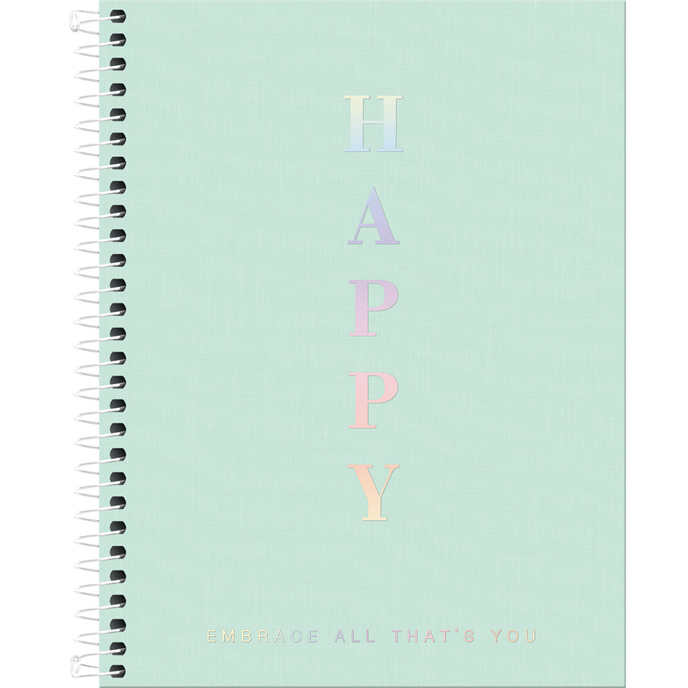 Cuaderno Colegial Happy, 12pz, pasta plástica, 160h, Verde - Tilibra 794694